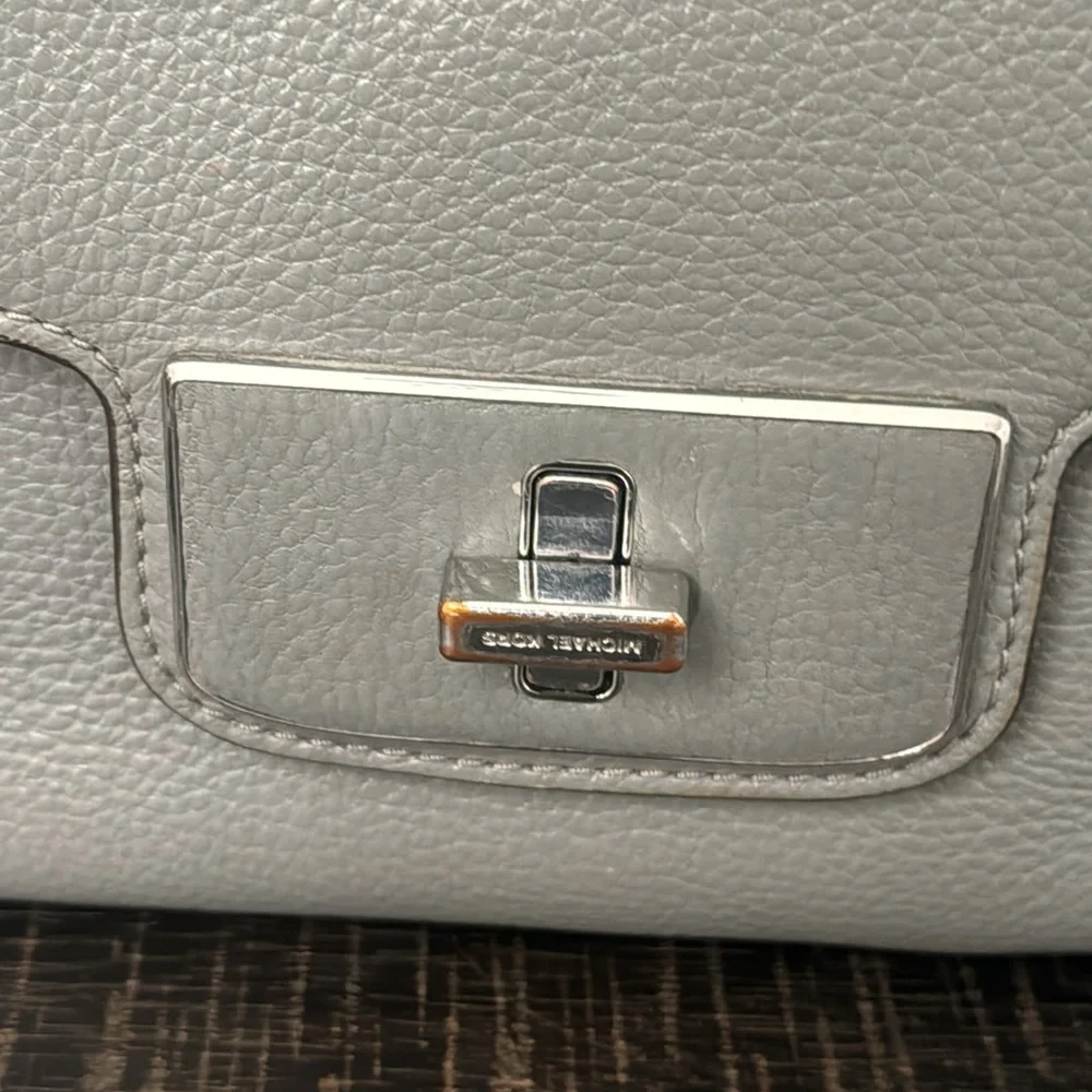 Michael Kors Emery Small Leather Satchel Bag. Steel Gray - Picture 5 of 14